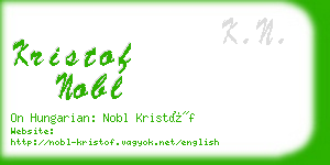 kristof nobl business card